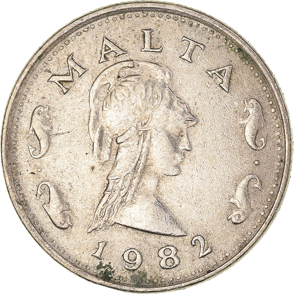 Coin, Malta, 2 Cents, 1982