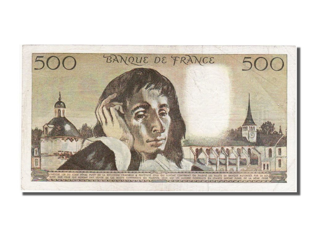 Banknote, France, 500 Francs, 500 F 1968-1993 ''Pascal'', 1971, 1971-08-05