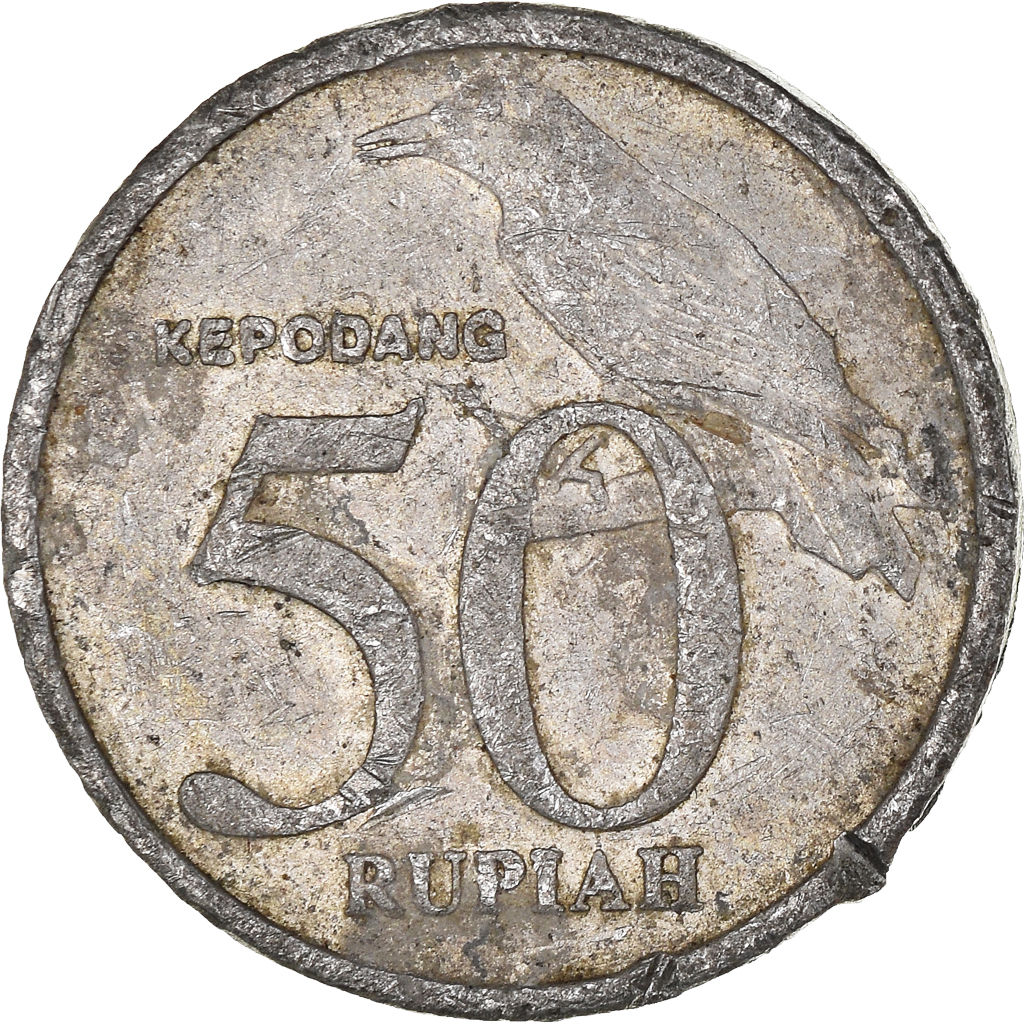 Moneda, Indonesia, 50 Rupiah, 1999
