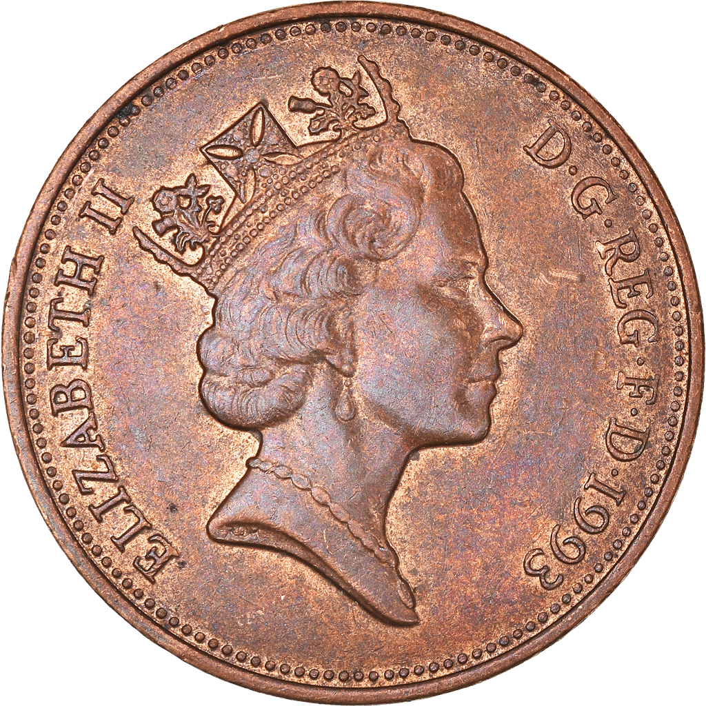 Moneda, Gran Bretaña, 2 Pence, 1993