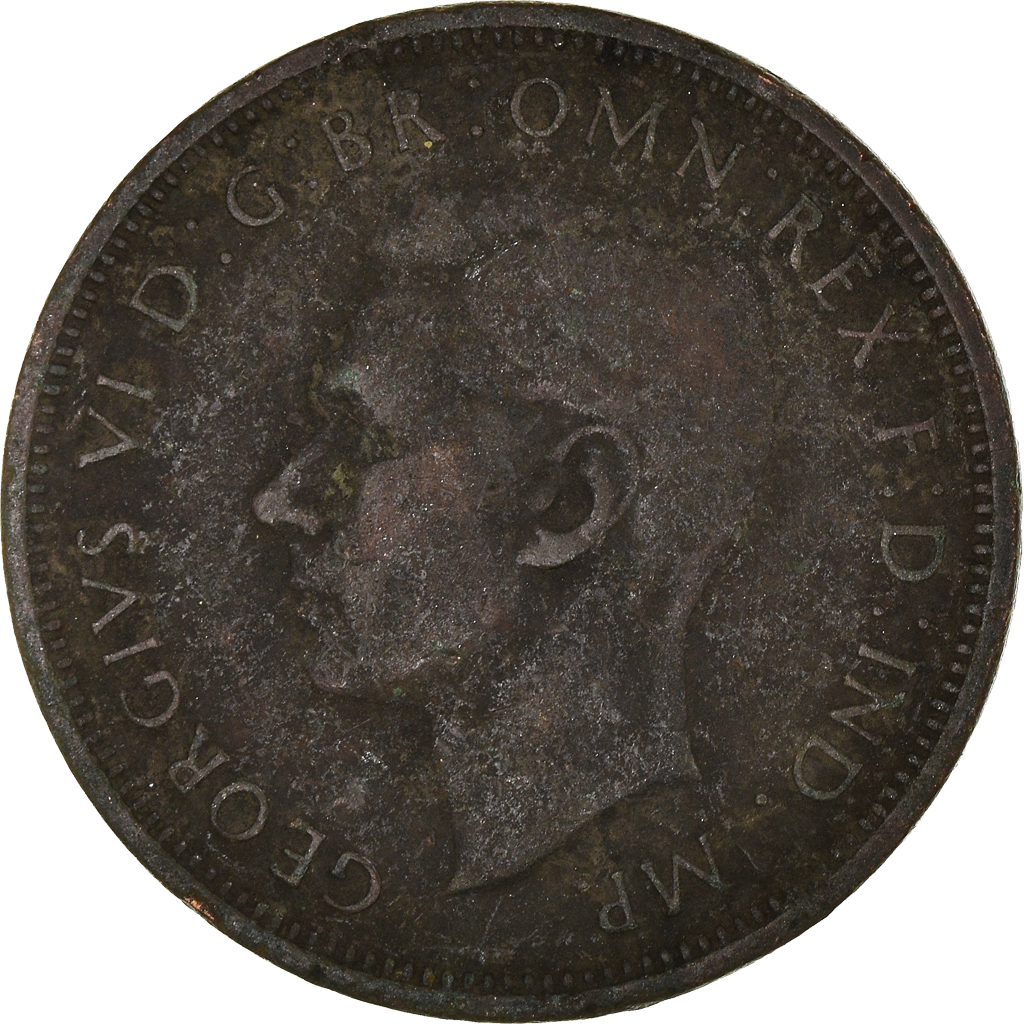 Moneda, Gran Bretaña, 1/2 Penny, 1938