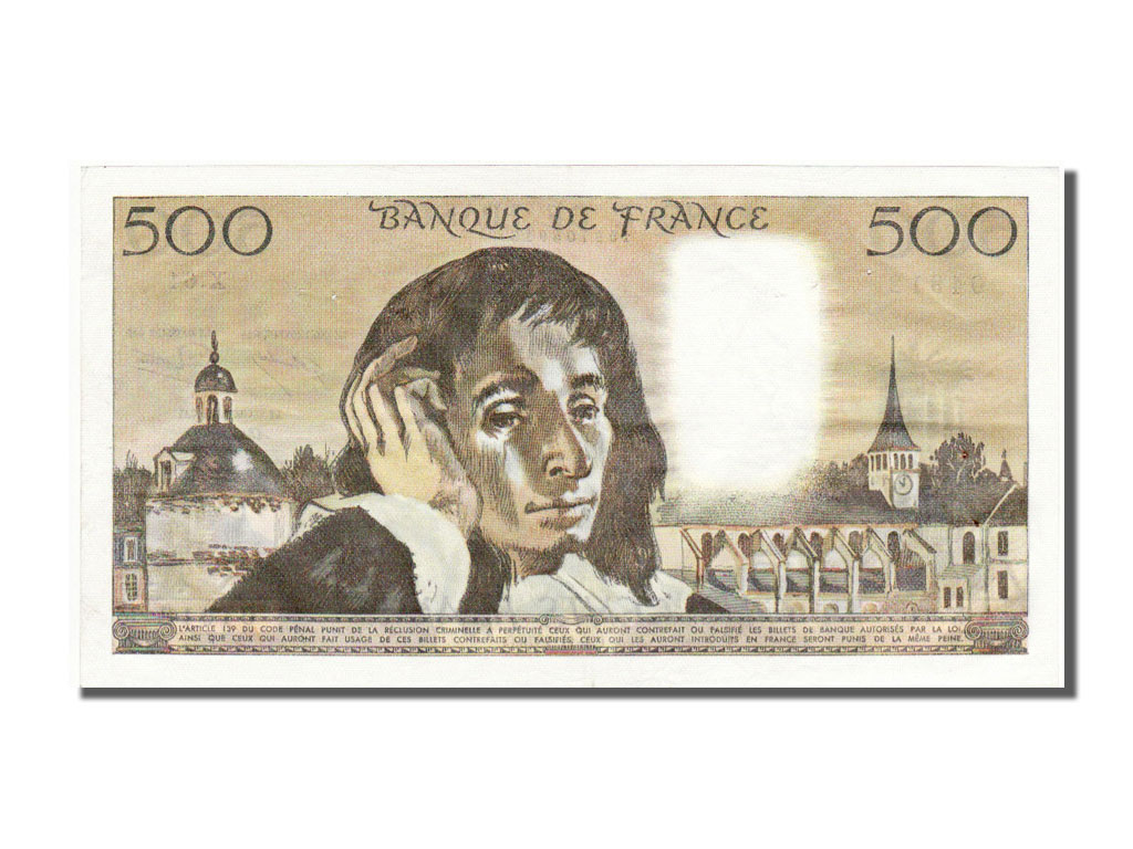 Banknote, France, 500 Francs, 500 F 1968-1993 ''Pascal'', 1976, 1976-11-04