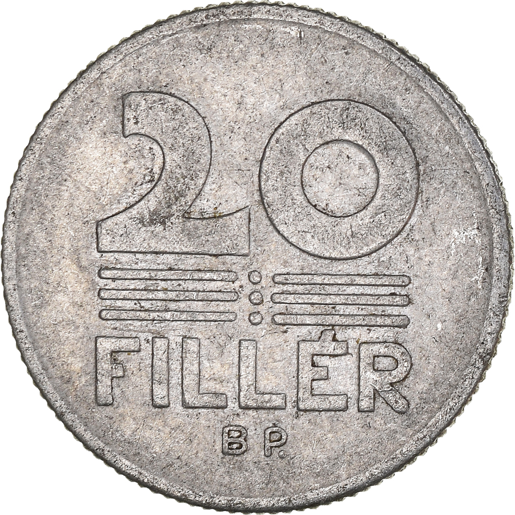 Moneda, Hungría, 20 Fillér, 1973