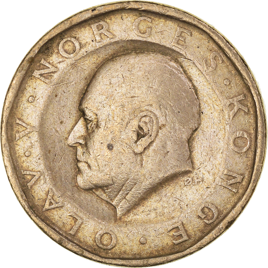 Moneda, Noruega, 10 Kroner, 1985
