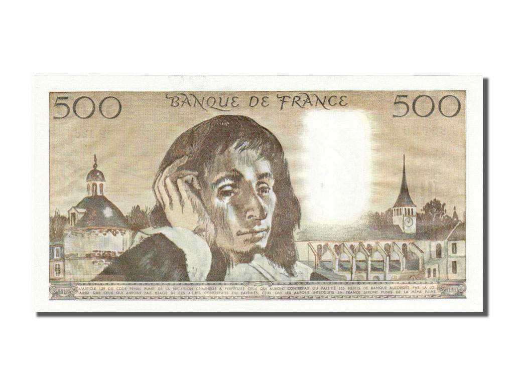 Banknote, France, 500 Francs, 500 F 1968-1993 ''Pascal'', 1980, 1980-09-04