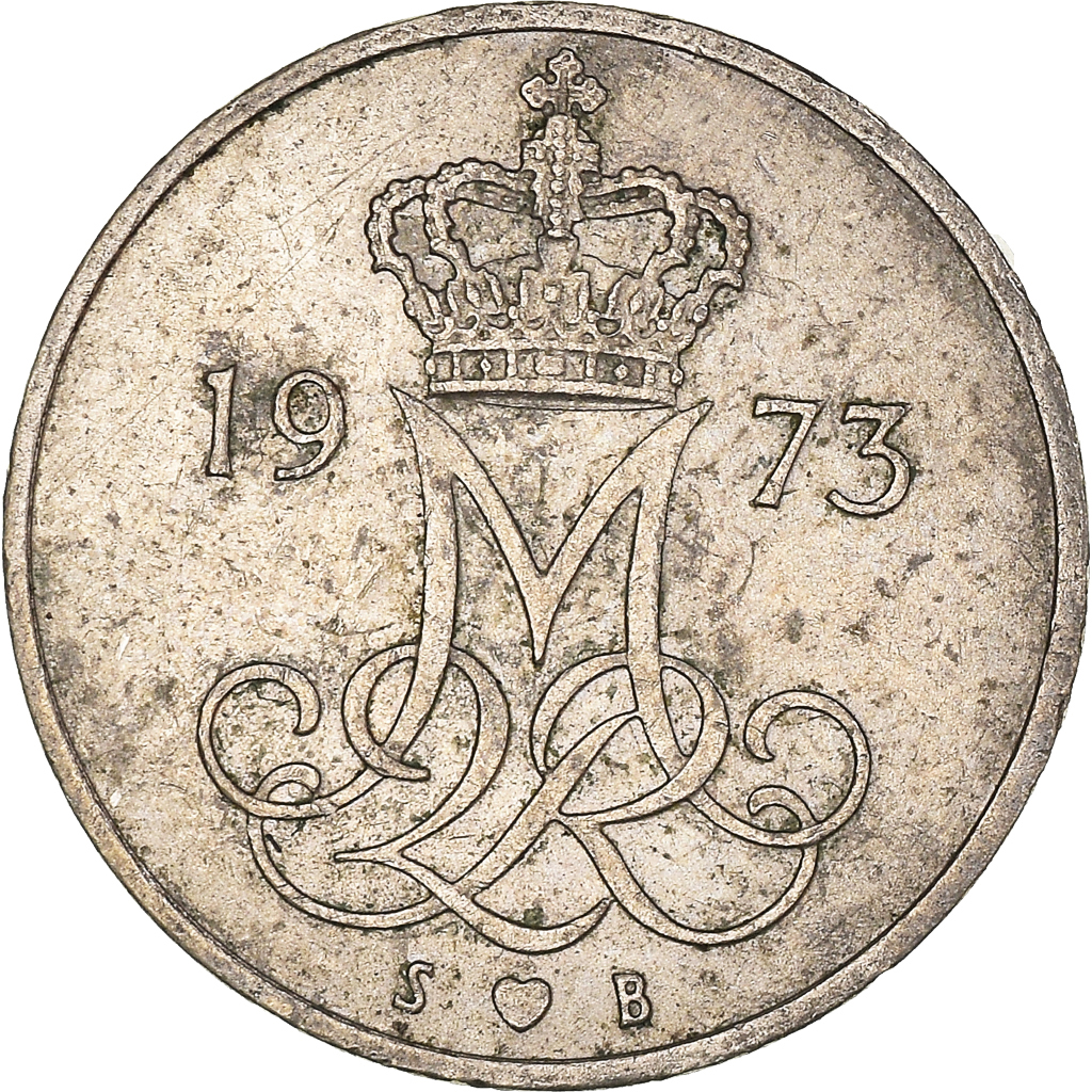 Moneda, Dinamarca, 10 Öre, 1973