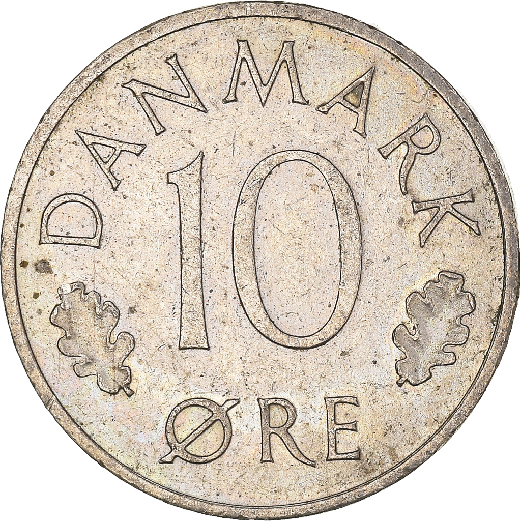 Moneda, Dinamarca, 10 Öre, 1973