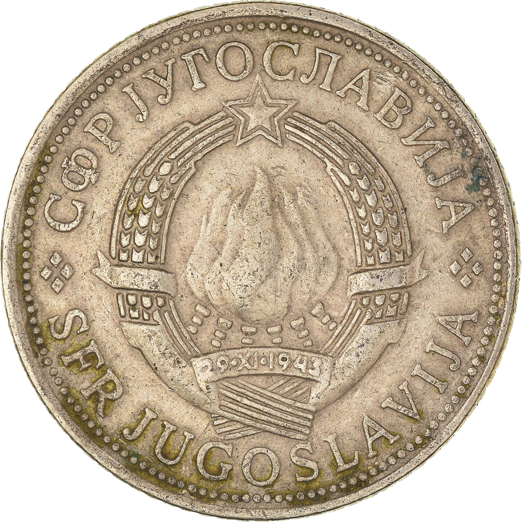 Moneda, Yugoslavia, 5 Dinara, 1974