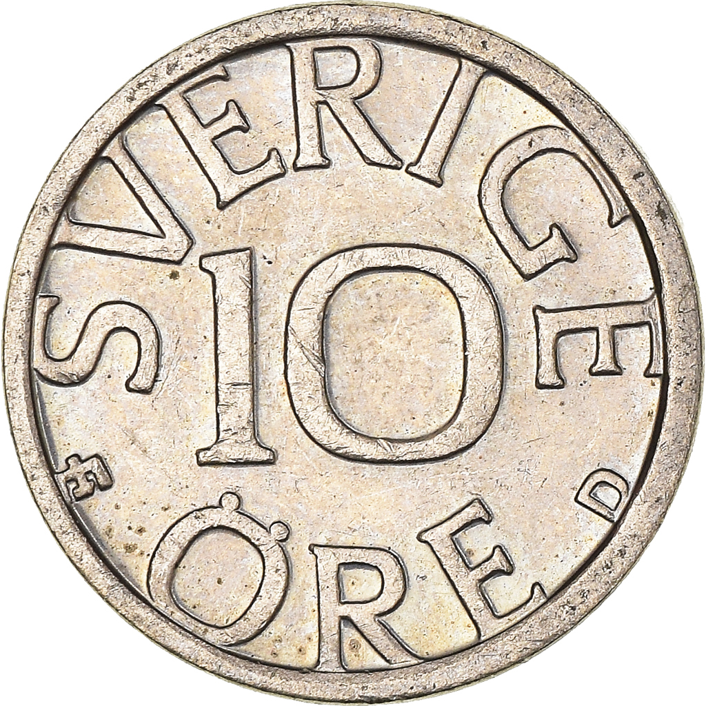 Moneda, Suecia, 10 Öre, 1987