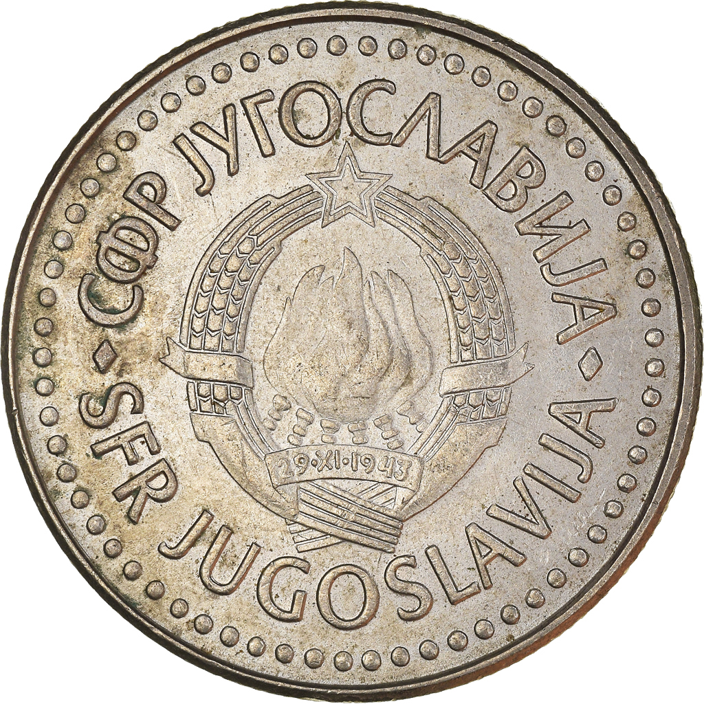 Moneda, Yugoslavia, 100 Dinara, 1987