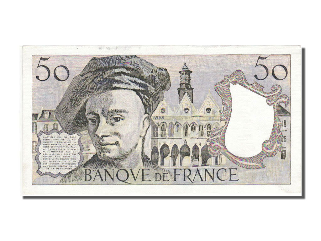 Geldschein, Frankreich, 50 Francs, 50 F 1976-1992 ''Quentin de La Tour'', 1983