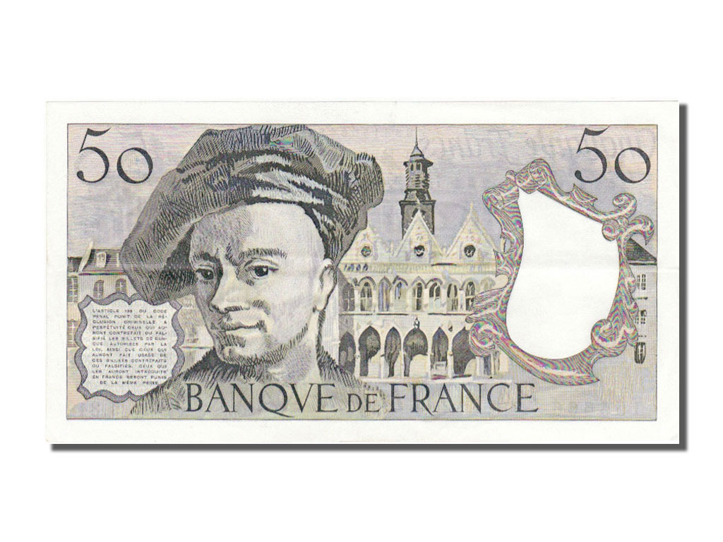 Geldschein, Frankreich, 50 Francs, 50 F 1976-1992 ''Quentin de La Tour'', 1983