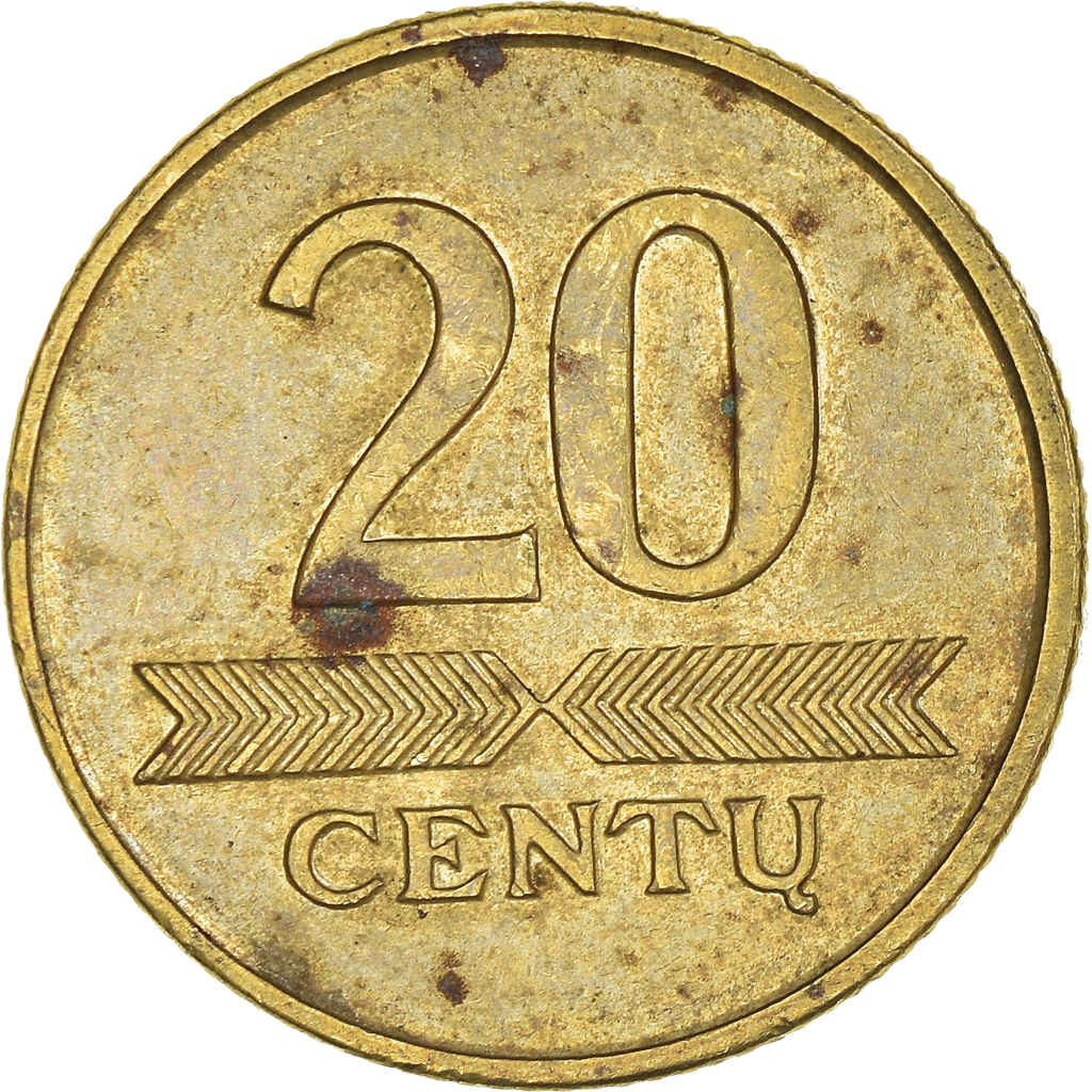 Moneda, Lituania, 20 Centu, 2008