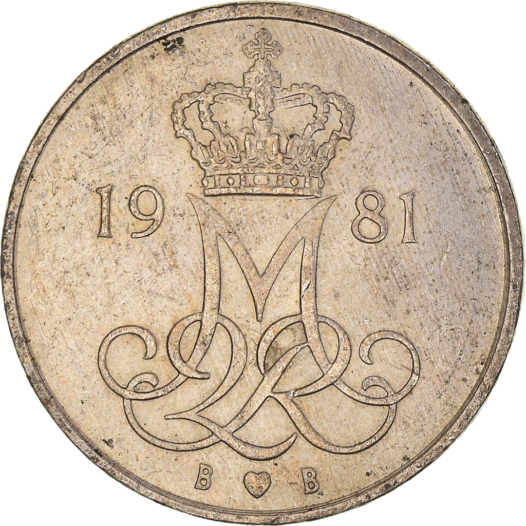 Moneda, Dinamarca, 10 Öre, 1981