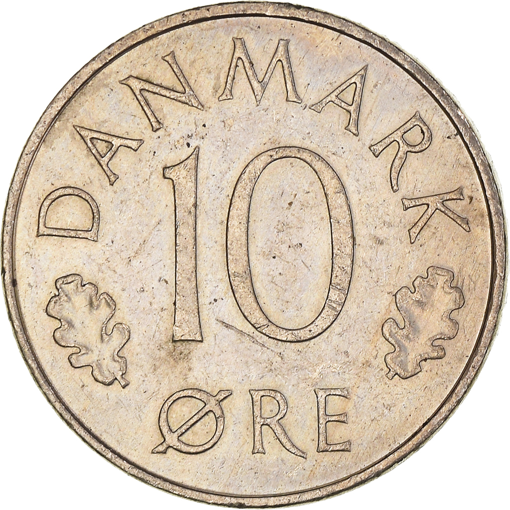 Moneda, Dinamarca, 10 Öre, 1981