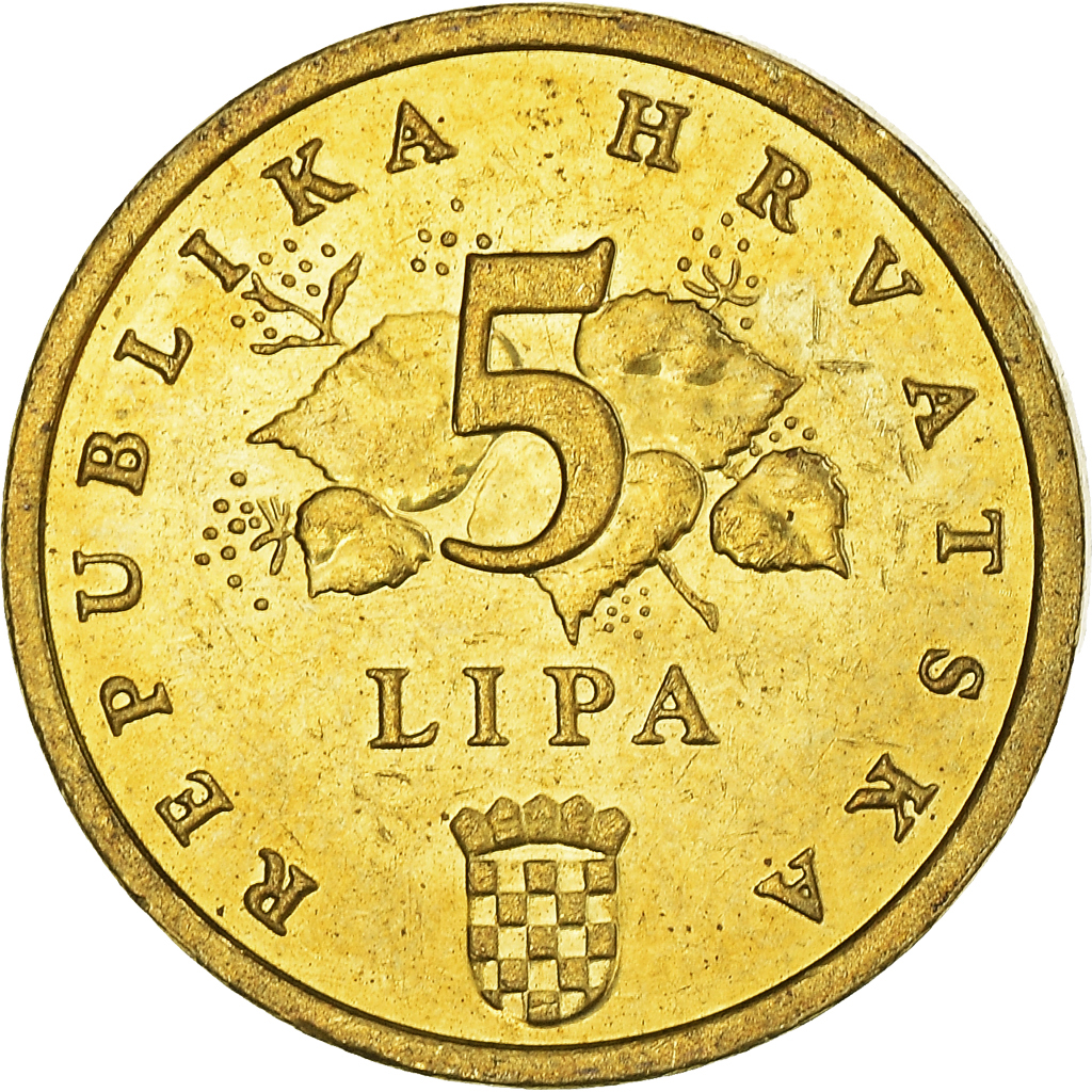 Moneda, Croacia, 5 Lipa, 2015