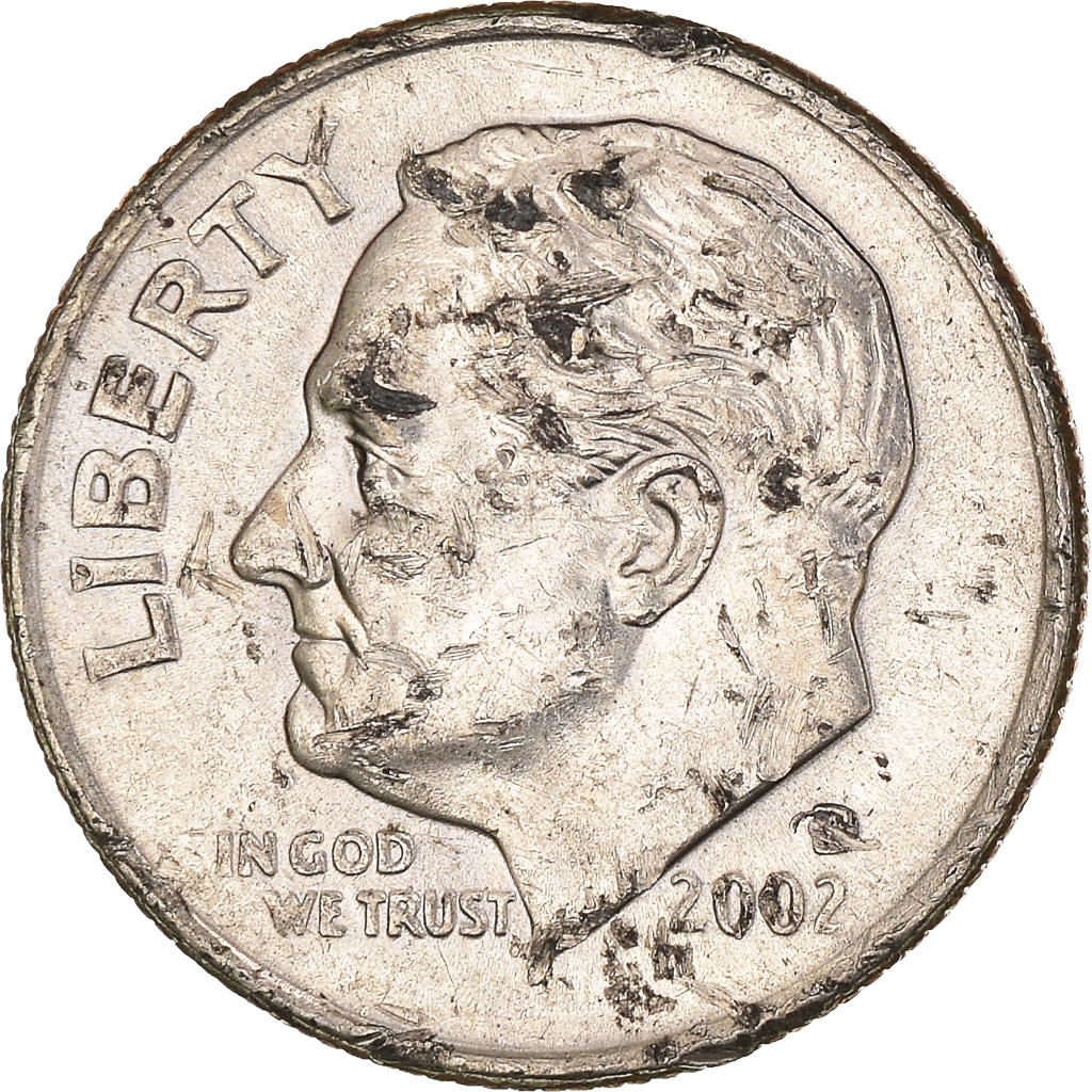 Moneda, Estados Unidos, Dime, 2002