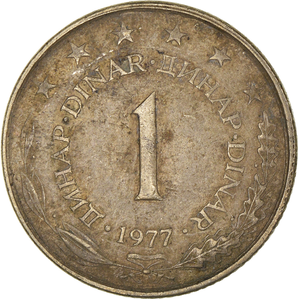 Moneda, Yugoslavia, Dinar, 1977