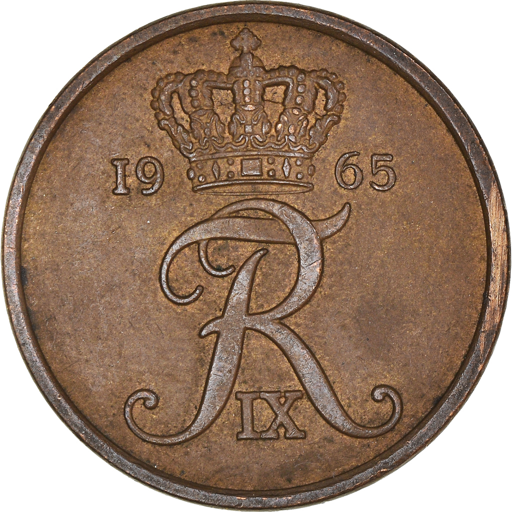 Moneda, Dinamarca, 5 Öre, 1965