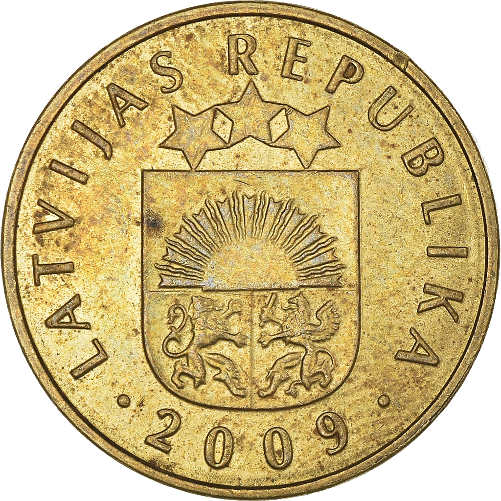 Moneda, Letonia, 5 Santimi, 2009