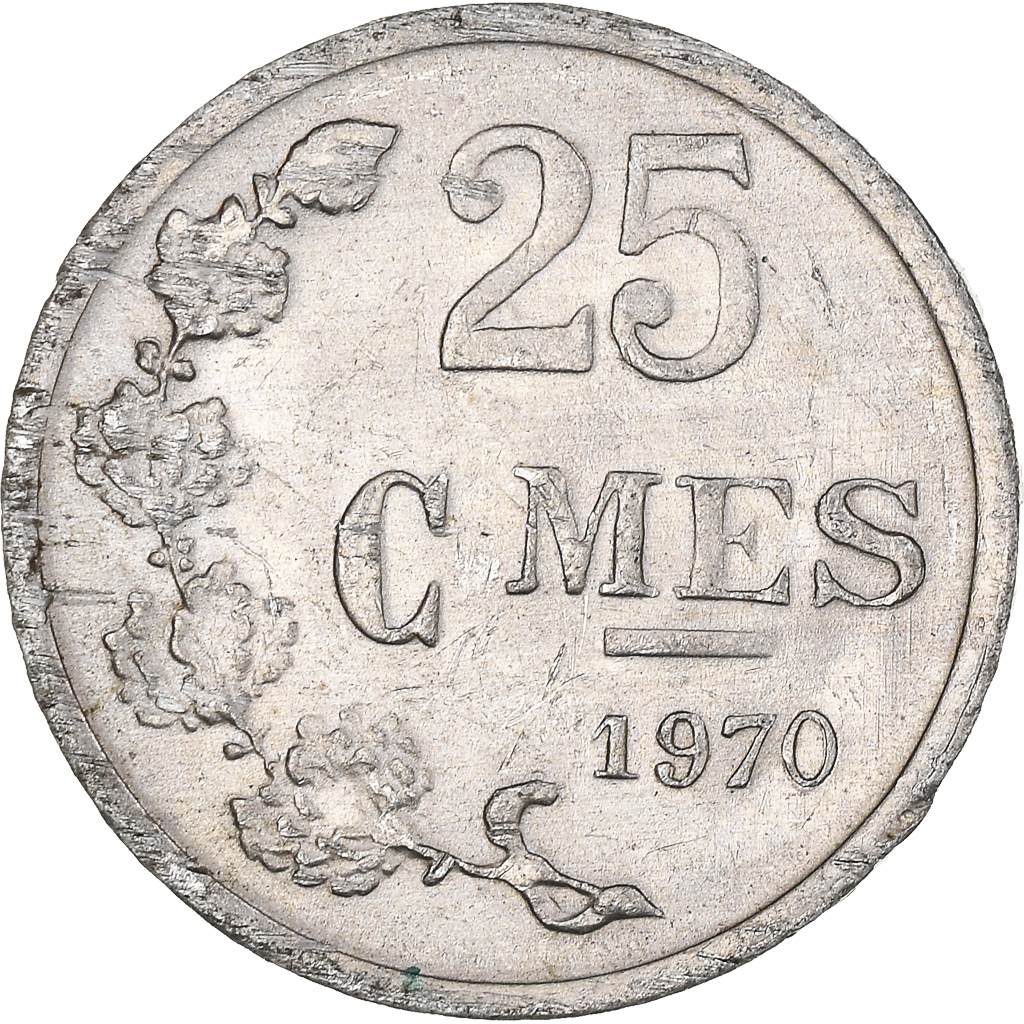 Moneda, Luxemburgo, 25 Centimes, 1970