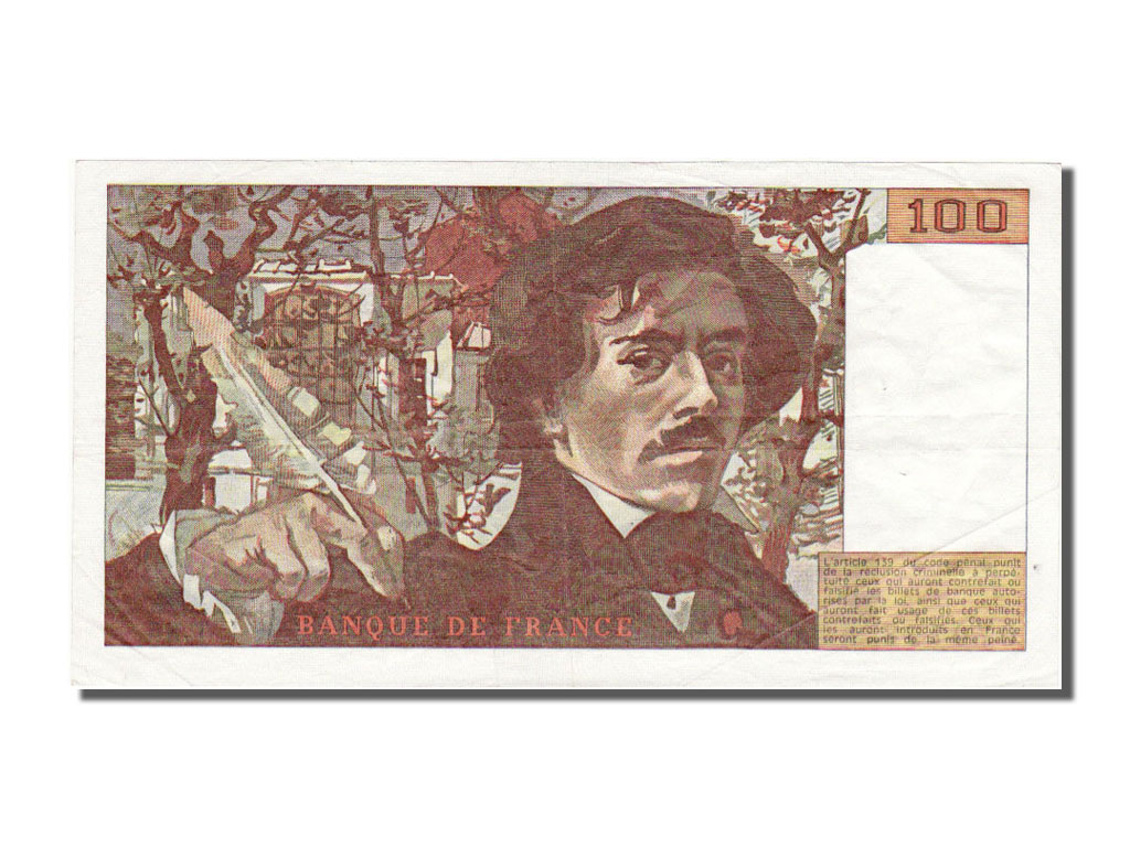 Banknote, France, 100 Francs, 100 F 1978-1995 ''Delacroix'', 1980, AU(50-53)