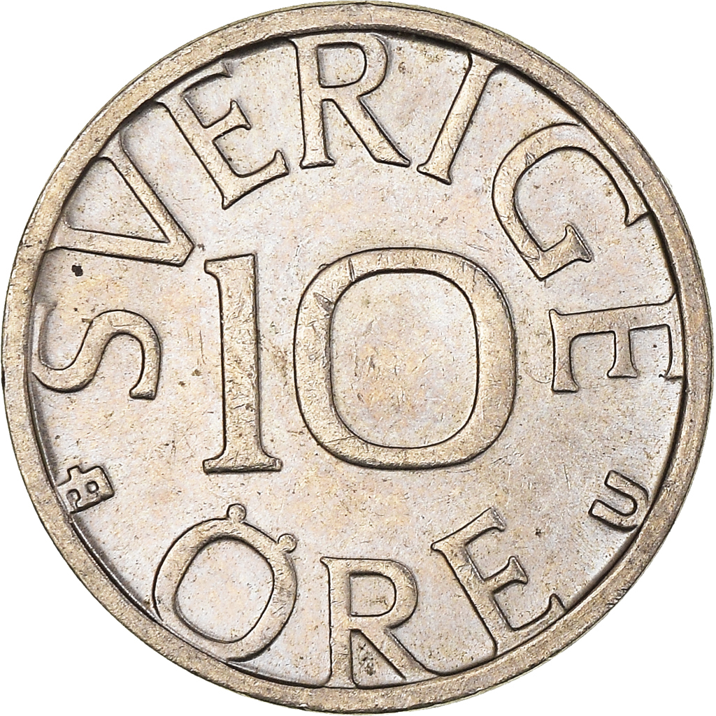 Moneda, Suecia, 10 Öre, 1983