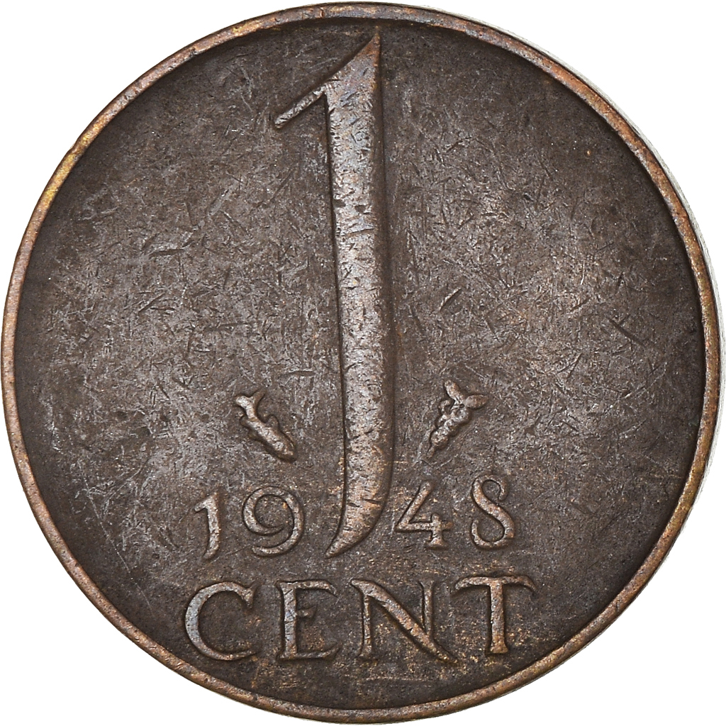 Moneda, Países Bajos, Cent, 1948