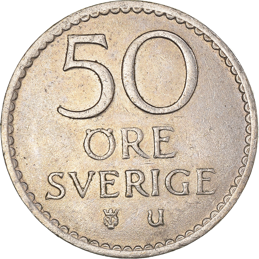 Moneda, Suecia, 50 Öre, 1970
