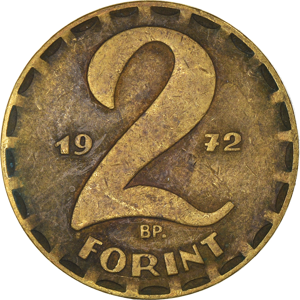Moneda, Hungría, 2 Forint, 1972