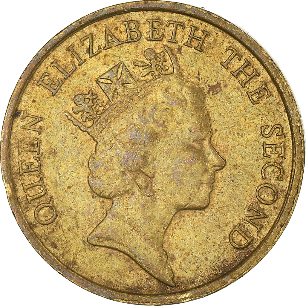 Moneda, Hong Kong, 10 Cents, 1986