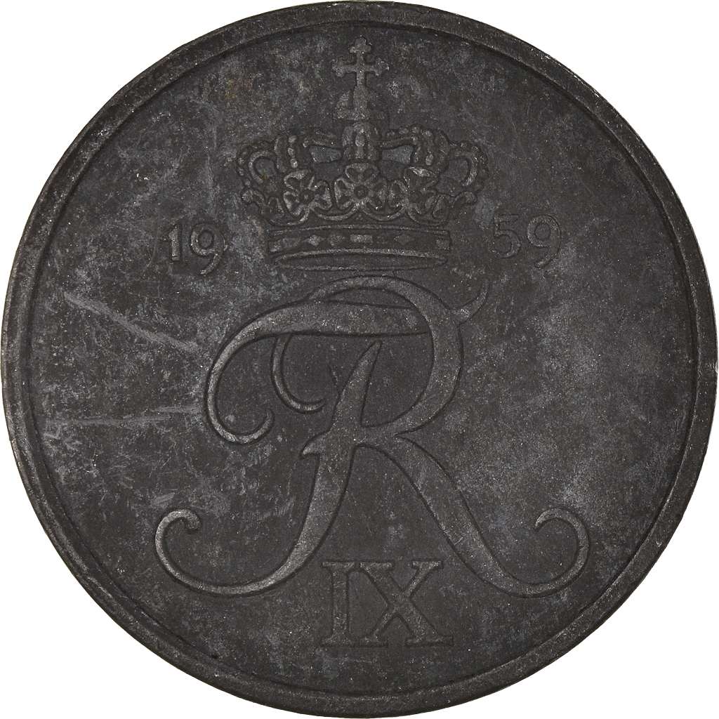 Moneda, Dinamarca, 5 Öre, 1959