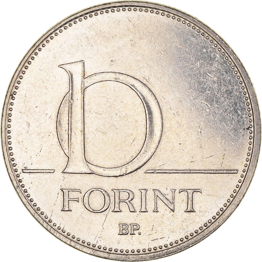 Moneda, Hungría, 10 Forint, 2013