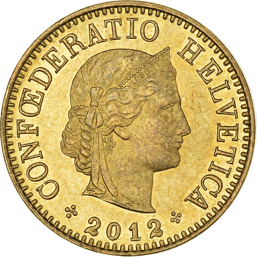 Moneda, Suiza, 5 Rappen, 2012