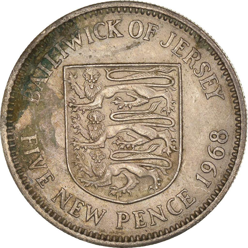 Moneda, Gran Bretaña, 5 New Pence, 1968
