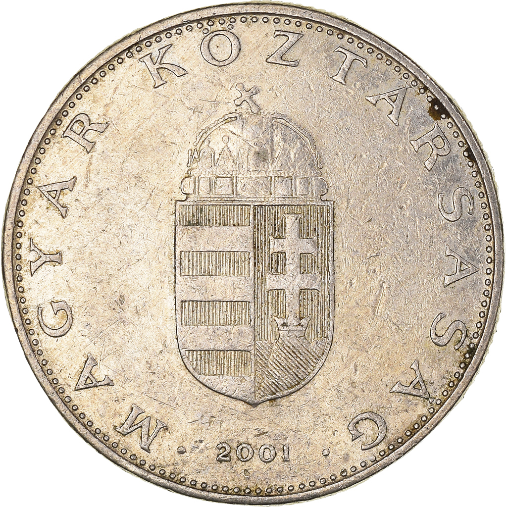 Moneda, Hungría, 10 Forint, 2001