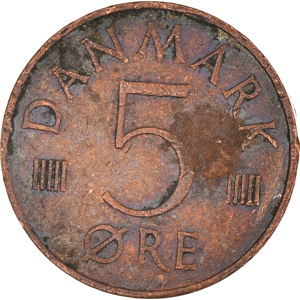 Moneda, Dinamarca, 5 Öre, 1983
