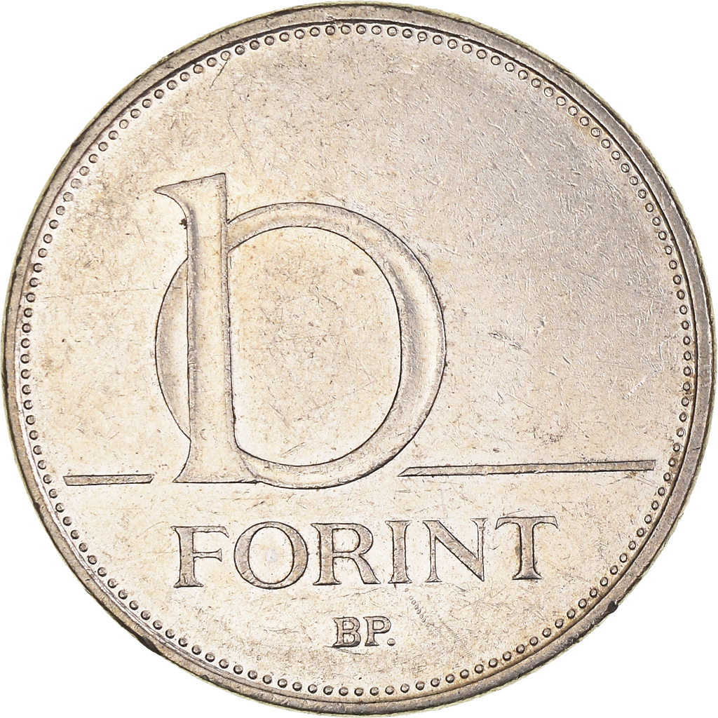 Moneda, Hungría, 10 Forint, 2008