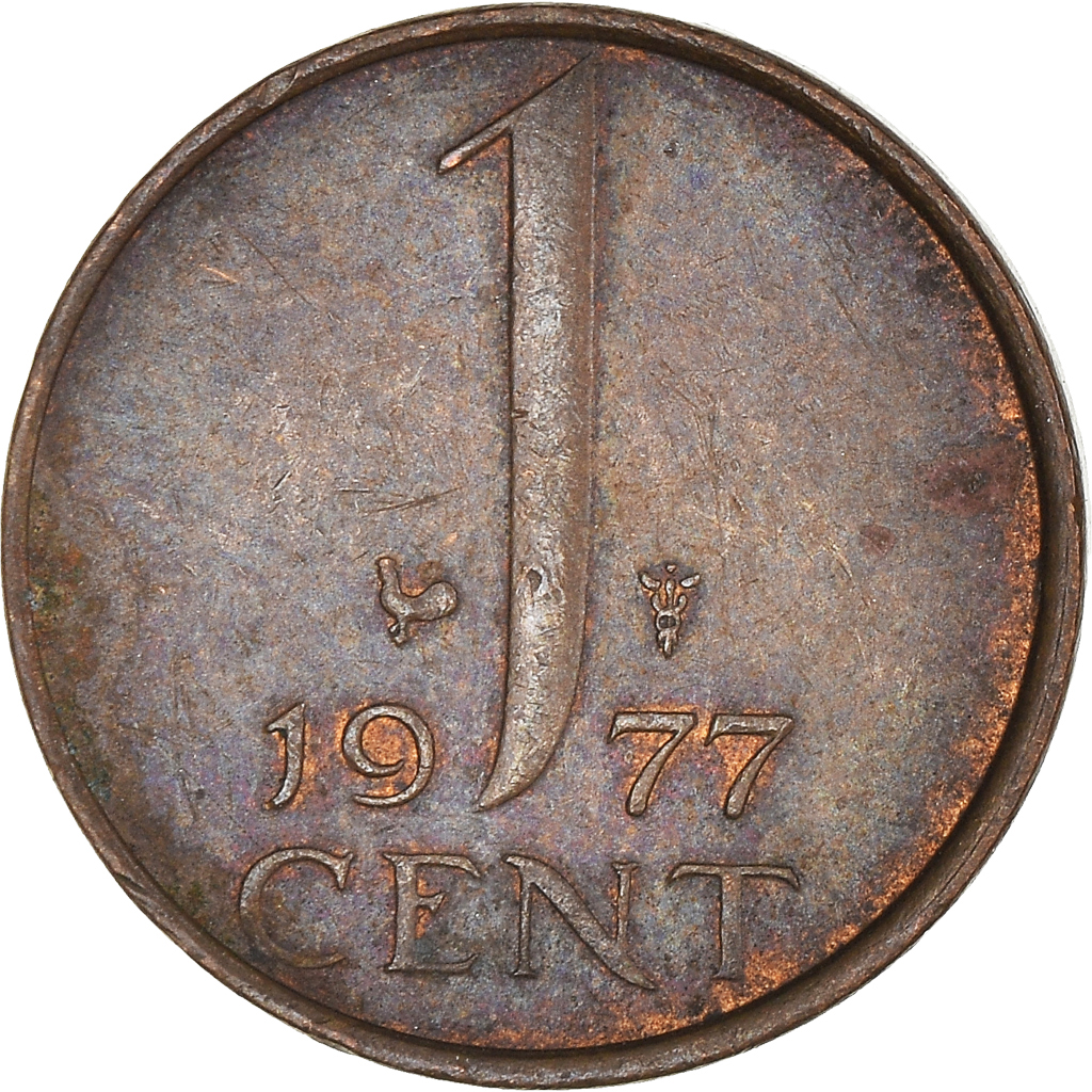 Moneda, Países Bajos, Cent, 1977