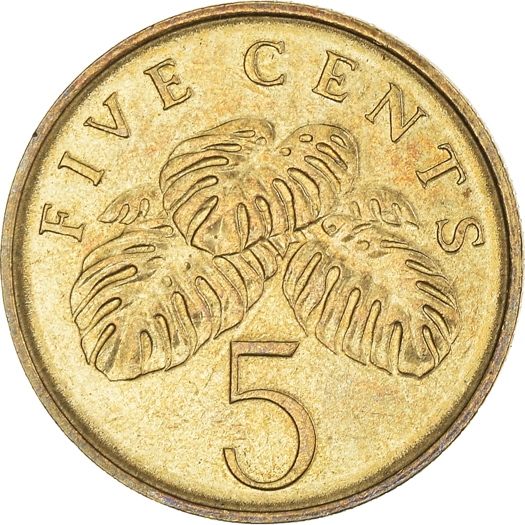 Moneda, Singapur, 5 Cents, 2007