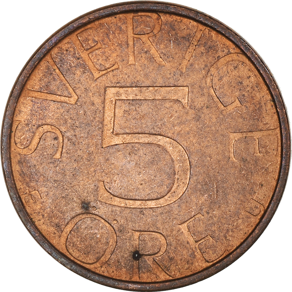 Moneda, Suecia, 5 Öre, 1981