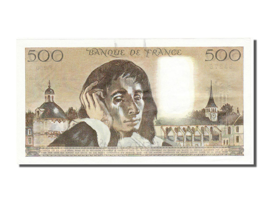 Banknote, France, 500 Francs, 500 F 1968-1993 ''Pascal'', 1987, 1987-01-08
