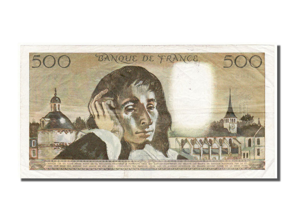 Banknote, France, 500 Francs, 500 F 1968-1993 ''Pascal'', 1969, 1969-01-02