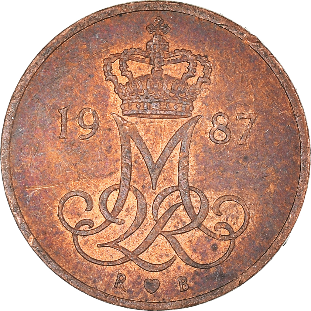 Moneda, Dinamarca, 5 Öre, 1987