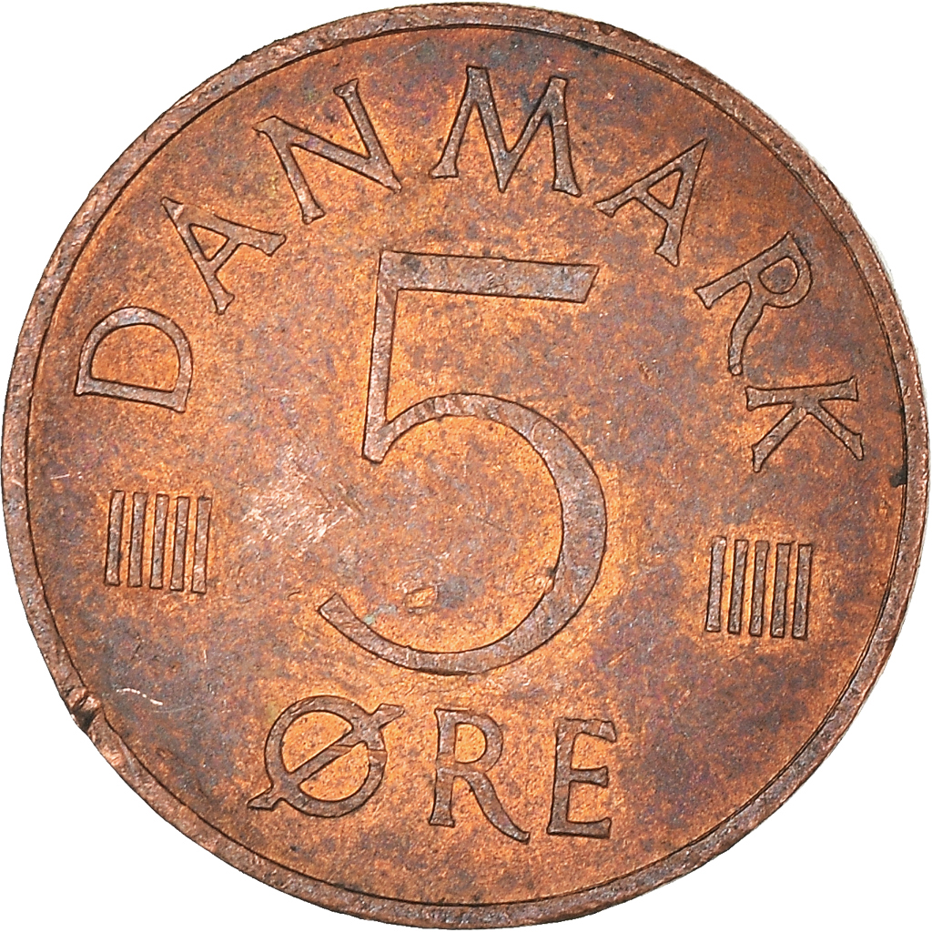 Moneda, Dinamarca, 5 Öre, 1987