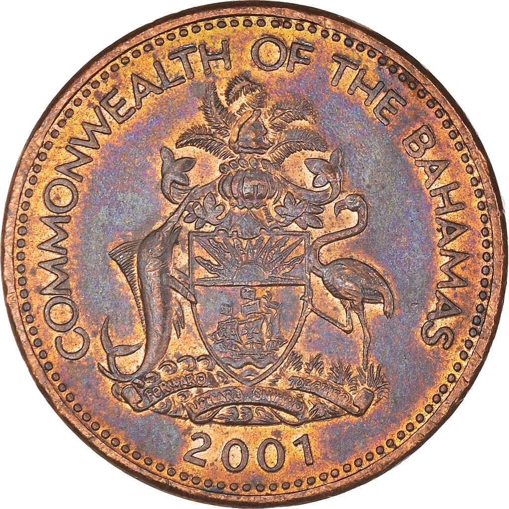 Coin, Bahamas, Cent, 2001