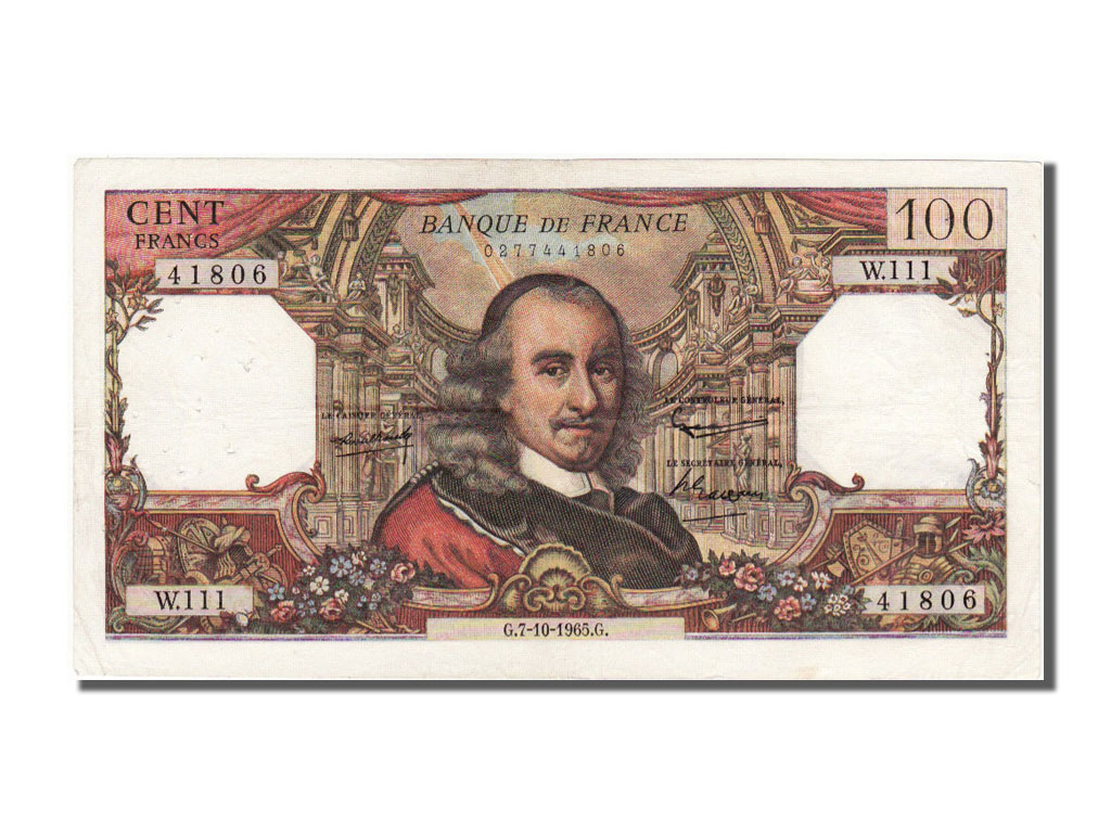 Banknote, France, 100 Francs, 100 F 1964-1979 ''Corneille'', 1965, 1965-10-07