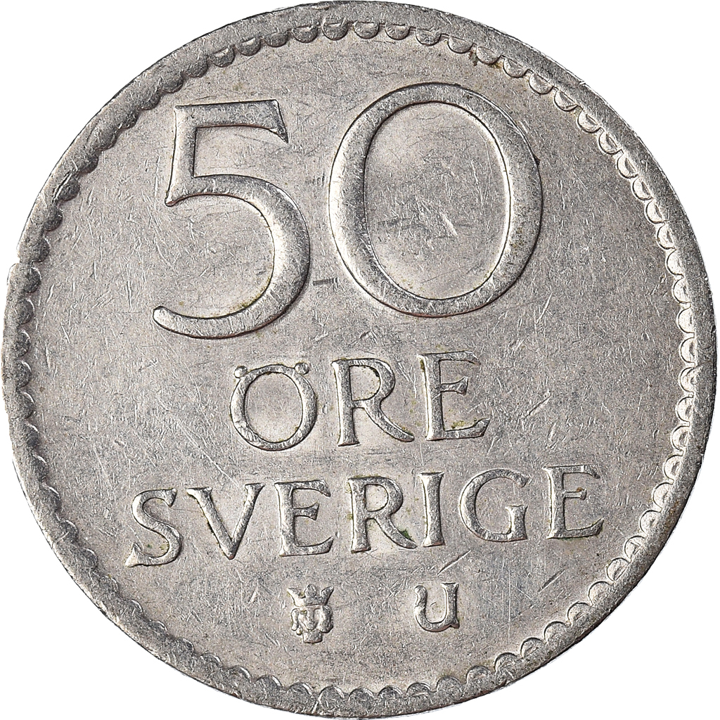 Moneda, Suecia, 50 Öre, 1969