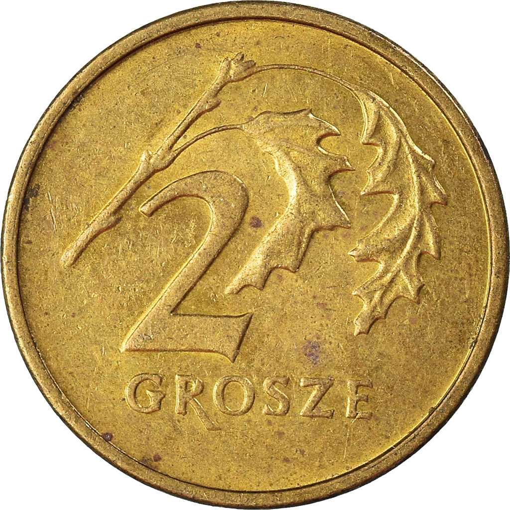 Moneda, Polonia, 2 Grosze, 2003
