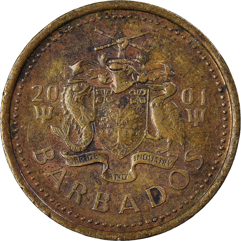 Moneda, Barbados, 5 Cents, 2001